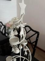 Crème kleurige kerstboom kandelaar voor waxinelichtjes, 25 tot 50 cm, Ophalen of Verzenden, Zo goed als nieuw, Crème