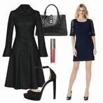 LaDress Norah Navy Jurk XL - Zo Goed Als Nieuw!, Blauw, Maat 46/48 (XL) of groter, Ophalen of Verzenden, Zo goed als nieuw