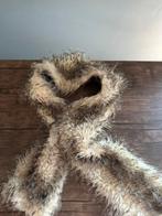 Beige/bruine bont sjaal, Ophalen of Verzenden, Zo goed als nieuw, Maat 46/48 (XL) of groter, Sjaal
