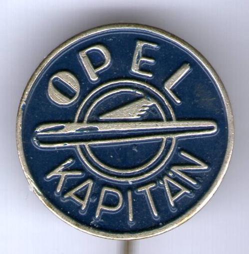 OPEL Kapitän blauw op zilverkleurig auto speldje ( C_101 ), Verzamelen, Speldjes, Pins en Buttons, Zo goed als nieuw, Speldje of Pin