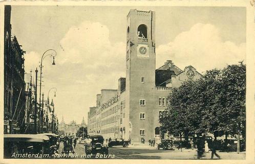 (304-081-029) Amsterdam Damrak met Beurs, Verzamelen, Ansichtkaarten | Nederland, Noord-Holland, Verzenden