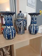 Delfts Aardewerk Kaststel - Vazen en Dekselpot, Ophalen