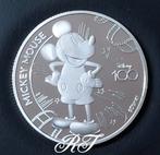 MICKEY MOUSE MUNT MET FIJN ZILVER., Ophalen of Verzenden, Overige landen, Losse munt, Zilver