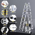 Telescopische ladder | aluminium | opvouwbaar | 5 m | Nieuw, Nieuw, Ophalen of Verzenden, Ladder, Opvouwbaar of Inschuifbaar