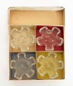 4 glazen kaarshouders - Kristalunie Maastricht, Ophalen