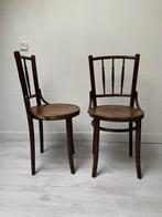 2 bruine houten thonet stoelen, Huis en Inrichting, Stoelen, Ophalen, Gebruikt, Twee, Bruin