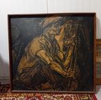 Mijnwerker aan de Poets van Jan Toorop, Antiek en Kunst, Ophalen