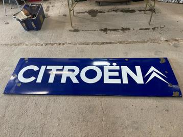Oud origineel Citroen emaille reclame bord 2.43 meter beschikbaar voor biedingen