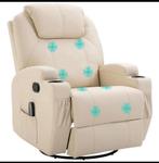 Nieuwe Massage  stoel/bank met 5 massage standen Koopje, Ophalen of Verzenden, Nieuw, Leer