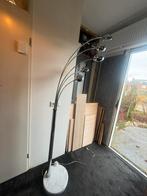 Staande lamp met 5 armen (lampen) en marmervoet, Huis en Inrichting, Lampen | Vloerlampen, Ophalen, Zo goed als nieuw, Metaal