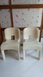 Zeldzame Joe Colombo universale stoelen, 2x wit, Ophalen