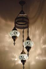 Oosterse hanglamp met 3 glasmozaiek bollen, Huis en Inrichting, Lampen | Hanglampen, 50 tot 75 cm, Nieuw, Ophalen of Verzenden