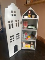 Grachtenpand poppenhuis met meubels HEMA hout!, Kinderen en Baby's, Speelgoed | Poppenhuizen, Ophalen of Verzenden, Zo goed als nieuw