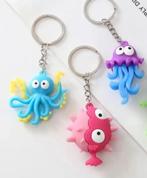 Leuke kinder sleutelhanger octopus kwal of kogelvis duiken, https://www.duiksport.nl/contact/, Overige typen, Nieuw, Ophalen of Verzenden