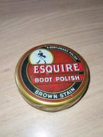 Vintage blikje "Esquire" bruine schoenpoets, Ophalen of Verzenden