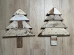 2 mooie decoratiekerstboompjes van sloophout, Ophalen, Zo goed als nieuw