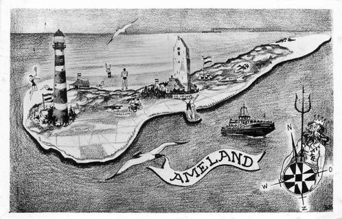 (377-228-021) Ameland, Verzamelen, Ansichtkaarten | Nederland, Friesland, Voor 1920, Verzenden
