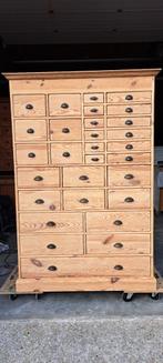 Unieke.Grenen ladekast 29 lades refurbished puur natuur