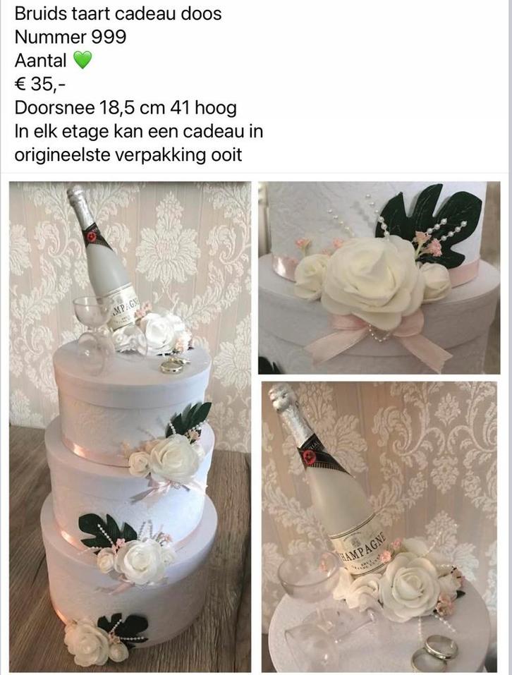Div decoratie nep taart gebak cadeau doos, Huis en Inrichting, Woonaccessoires | Overige, Nieuw, Ophalen