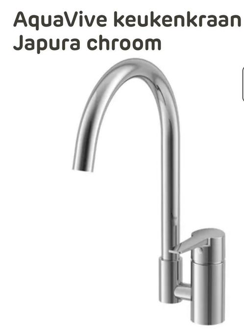 Keramische kraan chroom aqua vive japura, Doe-het-zelf en Verbouw, Sanitair, Zo goed als nieuw, Kraan, Chroom, Ophalen