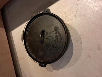 Le Fuego gietijzeren pan 10 liter/ buiten koken beschikbaar voor biedingen