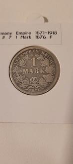 1876 Duitsland 1 Mark - Zilver, Ophalen of Verzenden, Duitsland, Losse munt, Zilver