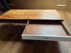 Salon tafel retro hout, Huis en Inrichting, Ophalen, 100 tot 150 cm, 50 tot 100 cm, Zo goed als nieuw