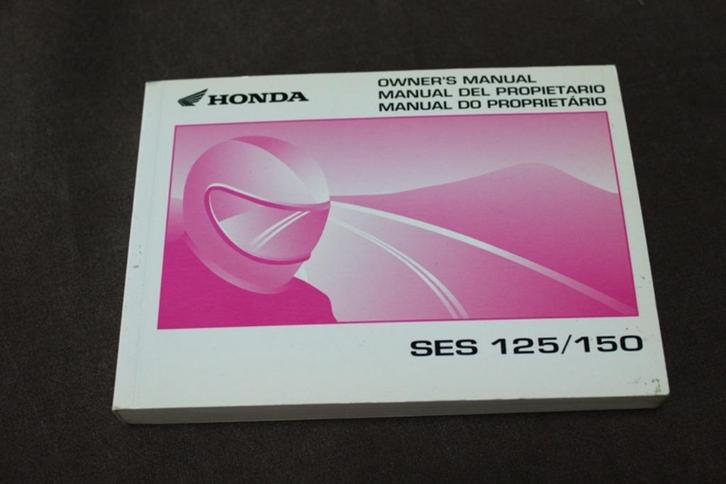 Honda SES 125 150 2002 scooter owner's manual, Motoren, Handleidingen en Instructieboekjes, Honda, Ophalen of Verzenden