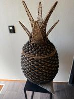Bloomingville wicker mand met deksel XL, Ophalen, Overige materialen, Mand, Rond