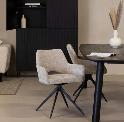 Eetkamerstoelen Taupe Draaibaar 8x Design Kuip  // OUTLET ‼️, Huis en Inrichting, Stoelen, Nieuw, Vijf, Zes of meer stoelen, Ophalen of Verzenden
