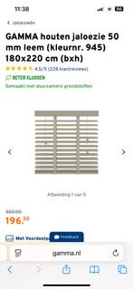 Prachtige 50 MM Houten jalouzieen, Ophalen of Verzenden, Zo goed als nieuw, 200 cm of meer