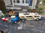 Tonka Jeep en Bovenlader met auto's, Verzamelen, Speelgoed, Gebruikt, Ophalen of Verzenden