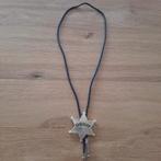 Zwarte koordketting met aparte sluiting, Sieraden, Tassen en Uiterlijk, Kettingen, Zwart, Ophalen of Verzenden, Zo goed als nieuw