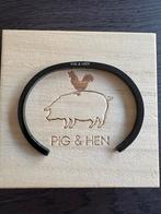 Pig & Hen Armband black 4mm Navarch, Ophalen of Verzenden, Zo goed als nieuw, Zwart, Leer