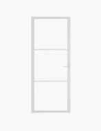 Moet Zsm weg! Mooie witte opdekdeur met stalen look 231x93, Doe-het-zelf en Verbouw, Deuren en Horren, Ophalen, Nieuw, Binnendeur