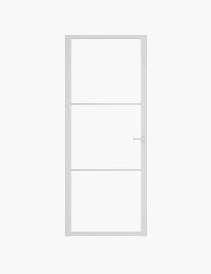 Moet Zsm weg! Mooie witte opdekdeur met stalen look 231x93, Doe-het-zelf en Verbouw, Deuren en Horren, Nieuw, Binnendeur, 215 cm of meer