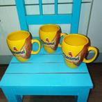 Chocomel bekers met chocolade vlek 4 stuks, Ophalen, Glas of Glazen, Zo goed als nieuw, Overige stijlen