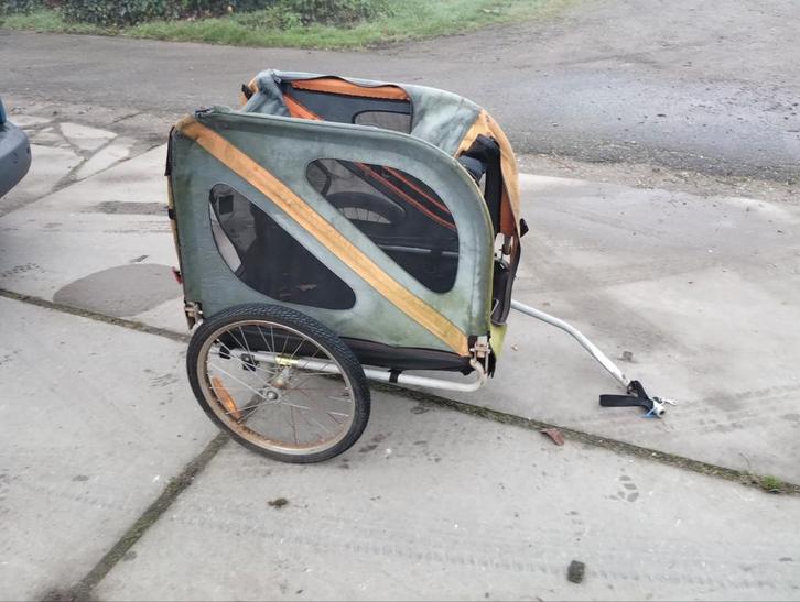Hondenkar voor achter de fiets, Fietsen en Brommers, Fietsaccessoires | Aanhangers en Karren, Gebruikt, Hondenkar, 20 tot 40 kg