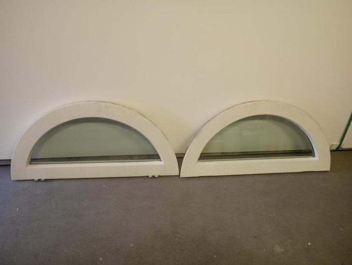 half ronde ramen met HR++ glas, Doe-het-zelf en Verbouw, Glas en Ramen, Gebruikt, Gevelraam of Ruit, Minder dan 80 cm, 80 tot 120 cm