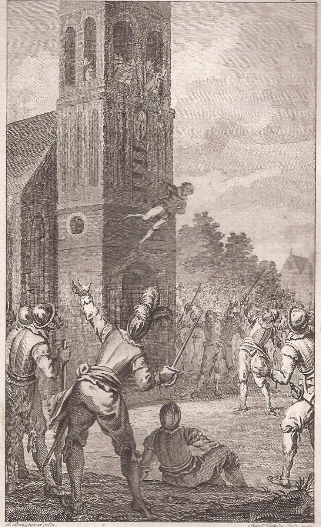 Barneveld Stoute daad van Jan van Schaffelaar Kopergravure, Antiek en Kunst, Kunst | Etsen en Gravures, Ophalen of Verzenden