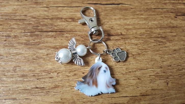 Tashanger Sleutelhanger Havanezer met beschermengeltje, Sieraden, Tassen en Uiterlijk, Tassen | Damestassen, Nieuw, Verzenden