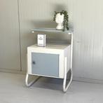 Vintage gerestyled nachtkastjes hout halkastje brocante j`60, Niet bekend, Niet bekend, Zo goed als nieuw, Niet bekend