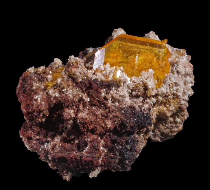 **TOP** WULFENIET OP WILLEMIET uit Mexico., Verzamelen, Mineralen en Fossielen, Mineraal, Ophalen of Verzenden