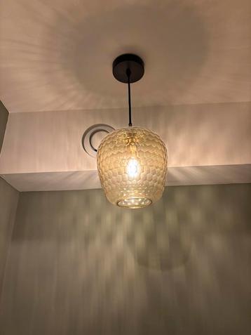 Hanglamp glas 25cm diameter inclusief lichtbron beschikbaar voor biedingen