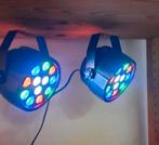 2 Nieuwe Led Par disco lichten met DMX, Ophalen of Verzenden, Zo goed als nieuw, Licht, Kleur