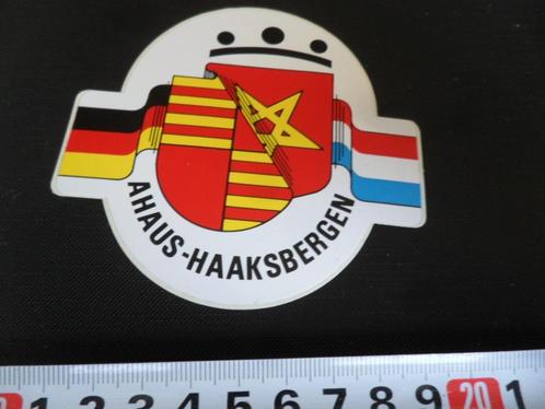 sticker gemeente wapen verbonden AHAUS en HAAKSBERGEN, Verzamelen, Stickers, Zo goed als nieuw, Bedrijf of Vereniging, Ophalen