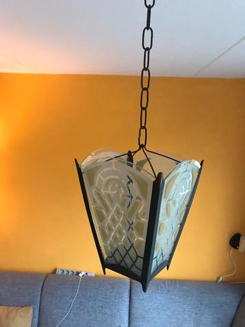 Vntage art deco kaarslicht hanglamp beschikbaar voor biedingen