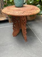 Houtsnijwerk klaptafel planten tafel uit Indonesie handwerk, Ophalen of Verzenden