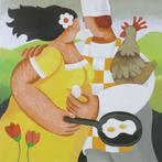 Kakelvers 14/40 - Kunstenaar: Yvonne Zomerdijk, Antiek en Kunst, Ophalen