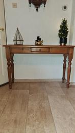 Grenen sidetable/ side table met 1 lade, Huis en Inrichting, Tafels | Sidetables, Ophalen, Gebruikt, 100 tot 150 cm, 25 tot 50 cm